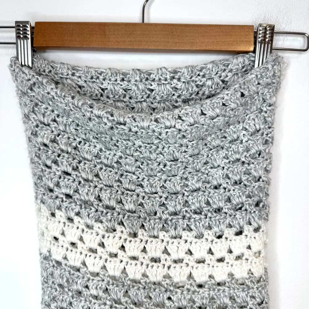 Handmade Crochet Baby Unisex Neutral Crib Stroller Blanket 38